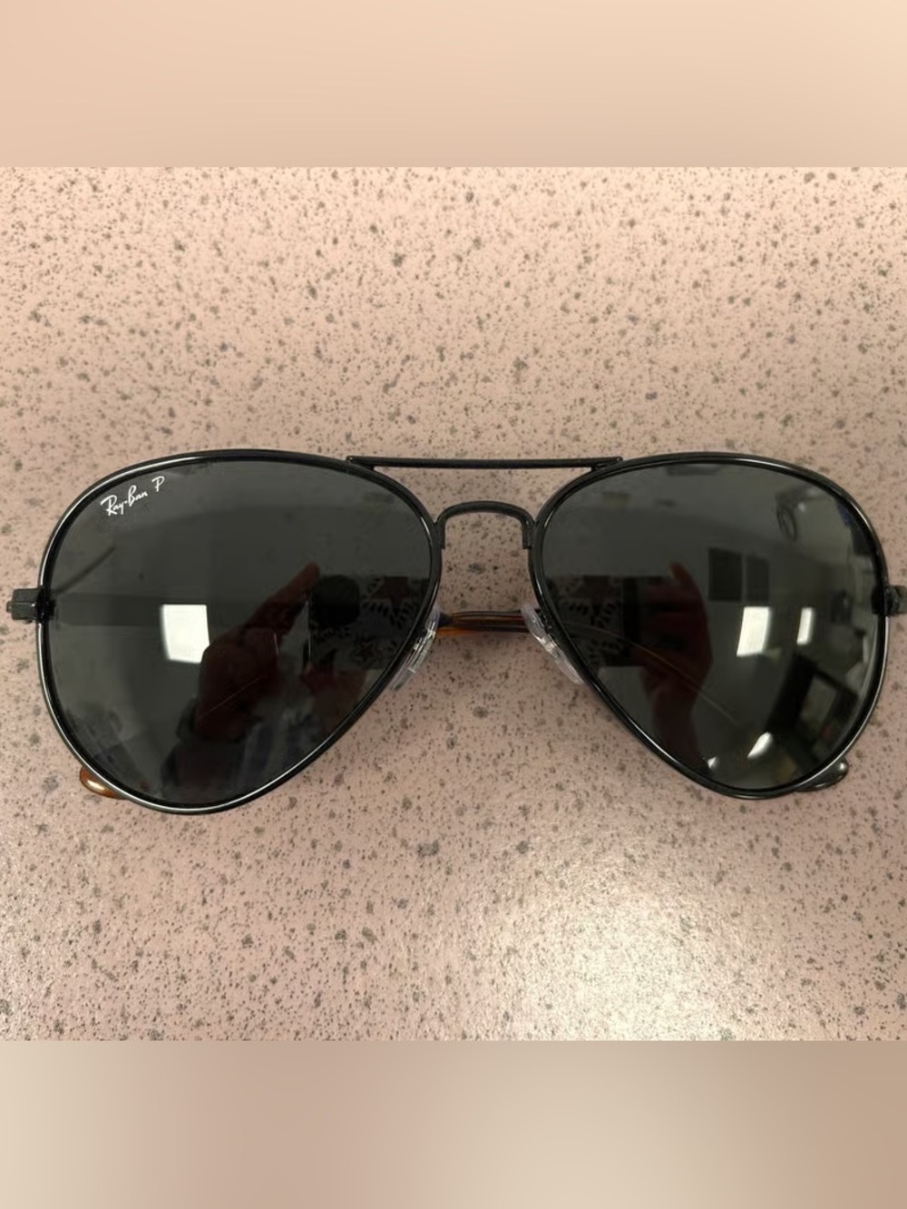 Ray-Ban Black Aviator Sunglasses - Polarized Lenses